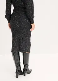 Stickad kjol med paljetter, bonprix