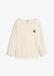 Långärmad topp i ekologisk bomull, bonprix