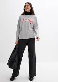 Långärmad topp i ekologisk bomull, bonprix