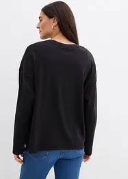 Långärmad topp i ekologisk bomull, bonprix