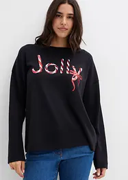 Långärmad topp i ekologisk bomull, bonprix