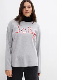 Långärmad topp i ekologisk bomull, bonprix