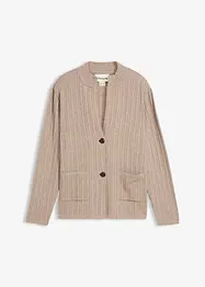 Ribbstickad cardigan, bonprix