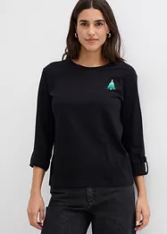 Långärmad topp i ekologisk bomull, bonprix