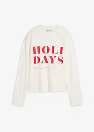 Långärmad topp med ekologisk bomull, bonprix