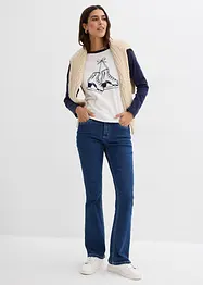 Topp med raglanärmar i ekologisk bomull, bonprix