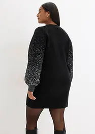 Stickad klänning med glittrig effekt, bonprix