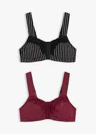 BH med framknäppning och utan bygel (2-pack), bonprix