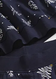 Pyjamas av ren bomull med glittermönster, bonprix