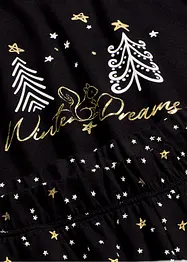 Pyjamas i bomull med glittrigt tryck, bonprix