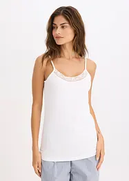 Linne med ekologisk bomull och spets (2-pack), bonprix