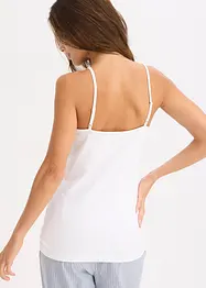 Linne med ekologisk bomull och spets (2-pack), bonprix