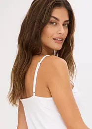 Linne med ekologisk bomull och spets (2-pack), bonprix