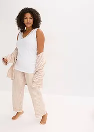 Linne med ekologisk bomull och spets (2-pack), bonprix