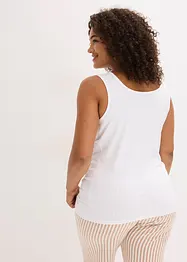 Linne med ekologisk bomull och spets (2-pack), bonprix