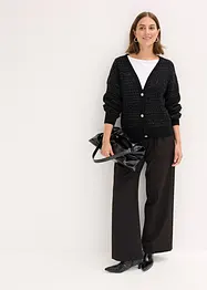 Cardigan i följsam viskosmix, bonprix