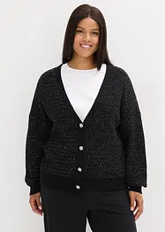 Cardigan i följsam viskosmix, bonprix