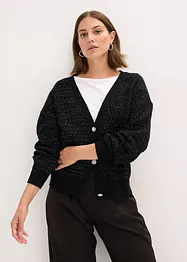 Cardigan i följsam viskosmix, bonprix