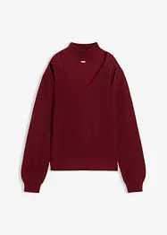 Grovstickad tröja med cut-outs, bonprix