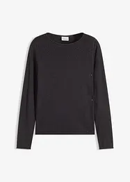 Finstickad tröja av viskosmix med mjukt fall, bonprix
