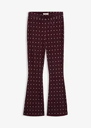 Utsvängda leggings i mjuk sammet, bonprix