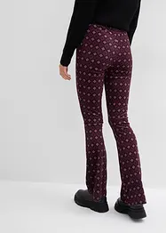 Utsvängda leggings i mjuk sammet, bonprix