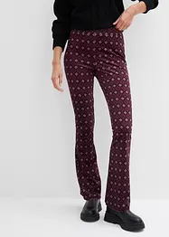 Utsvängda leggings i mjuk sammet, bonprix