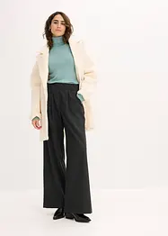 Ribbstickad polotröja, bonprix