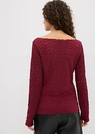 Långärmad topp i spets, bonprix