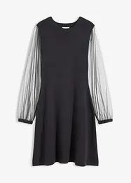 Stickad klänning i följsam viskosmix, bonprix