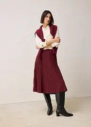 Stickad kjol med merinoull, bonprix