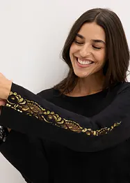 Pyjamas med skir, glittrig spets, bonprix