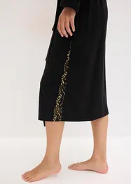 Morgonrock i kimonomodell med skir, glittrig spets, bonprix