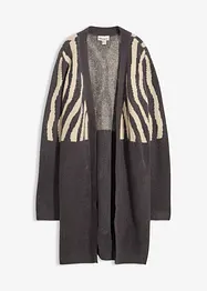 Stickad kofta med zebramönster, bonprix