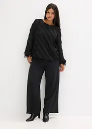 Dra på-blus med fransar, bonprix