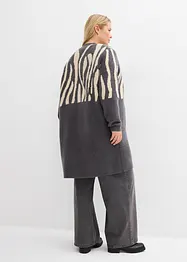 Stickad kofta med zebramönster, bonprix