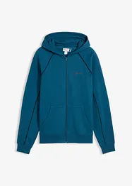 Munkjacka med kontrasterande detaljer av ren bomull, bonprix