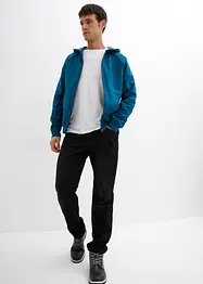 Munkjacka med kontrasterande detaljer av ren bomull, bonprix