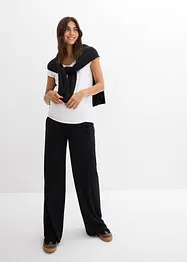 Mammabyxa med vida ben i bekväm Punto di Roma, bonprix