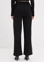 Vid trikåbyxa med kontrasterande linning, bonprix