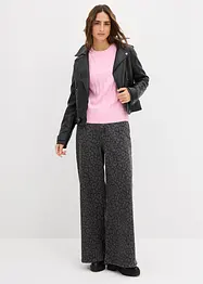 Grovstickad tröja med flätmönster, bonprix