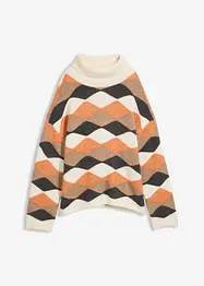 Mönstrad polotröja, bonprix