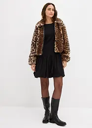 Trikåklänning med ballongformad kjoldel, bonprix