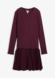 Trikåklänning med ballongformad kjoldel, bonprix