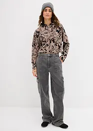 Sweatshirt med huva i bomull, bonprix