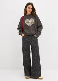 Oversizesweatshirt i bomullsmix, bonprix