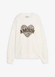 Oversizesweatshirt i bomullsmix, bonprix