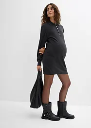 Mamma-/amningsklänning i finstickad ekologisk bomull, bonprix