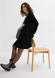 Stickad mammaklänning i omlottmodell, bonprix