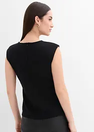 Linne i kräpp med prydnadsspänne, bonprix